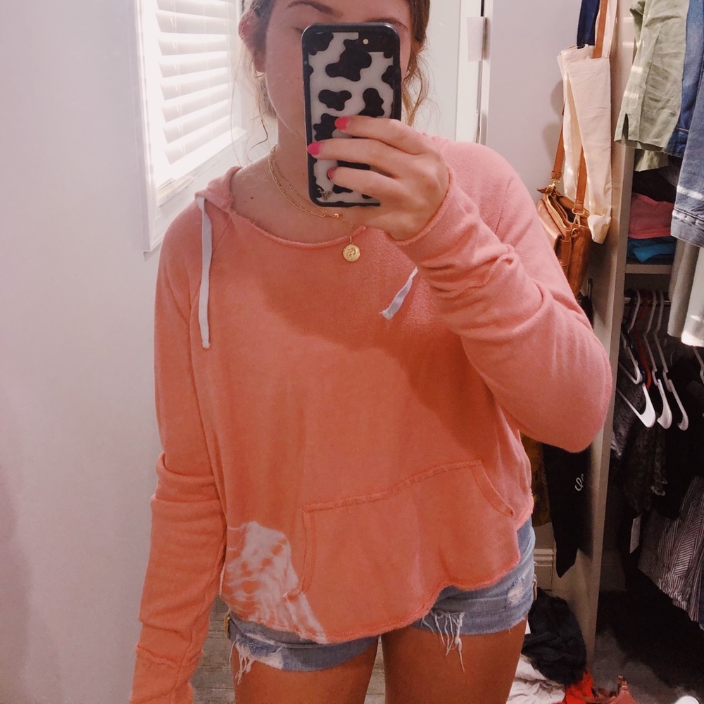 Peach Tie Dye Sweatshirt